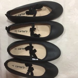 This is 2 pairs girls shoes Size 2 black $15.each